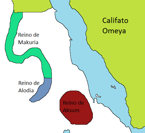 mapa del reino de aksum