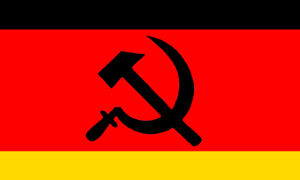 Flagge der Kommunisten im Deutschen-Bürgerkrieg