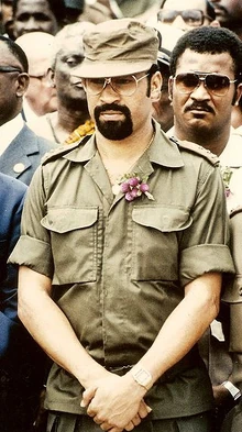 A 1985 photograph of Desi Bouterse