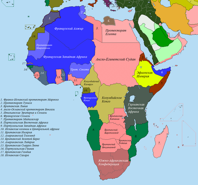 Бывшие колонии англии и франции в африке. Колониальный раздел Африки карта 19 век. Колониальный раздел Африки в начале 20 века. Колониальный раздел Африки в 19 веке карта. Карта колоний в Африке 19 век.