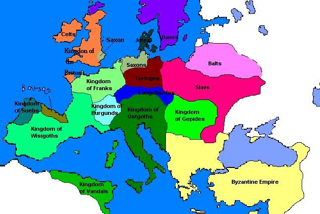 Ancient Germanic Tribes Map New & Improved Map Game 500-530 (Map Game) | Alternative History | Fandom