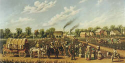 Painting of a Southern plantation