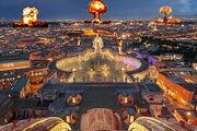 Vaticano sendo atingido