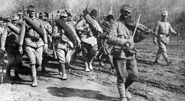 Отступающие румынские войска 