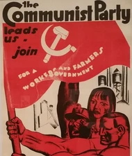 Wahlplakat der CPUSA, der Kommunistischen Partei Amerikas