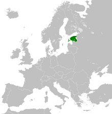 Location of Republic of Estonia