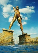 The Colossus of Rhodes, another reconstructed Ancient Wonder.