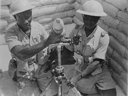 Al-Baydi artillerymen during the Chichimeca campaign, 1943.
