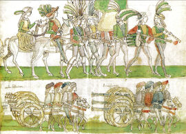 French troops and artillery entering Naples 1495