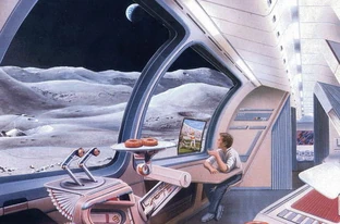 Werbebild für Jobs im Mondbergbau 189 n.A.