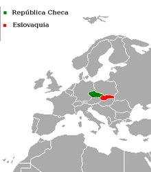 Localización de Eslovaquia