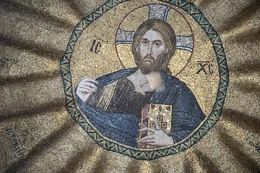 Mosaic of Christ in the Pammakaristos Church, Constantinople. Religion has served as a core fundamental of the Byzantine identity for thousands of years, influencing its governmental system and cultural output.