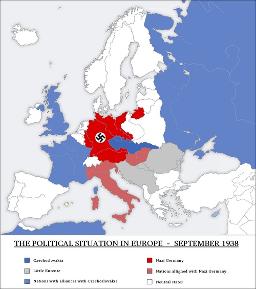 The political situation in Europe - September 1938.