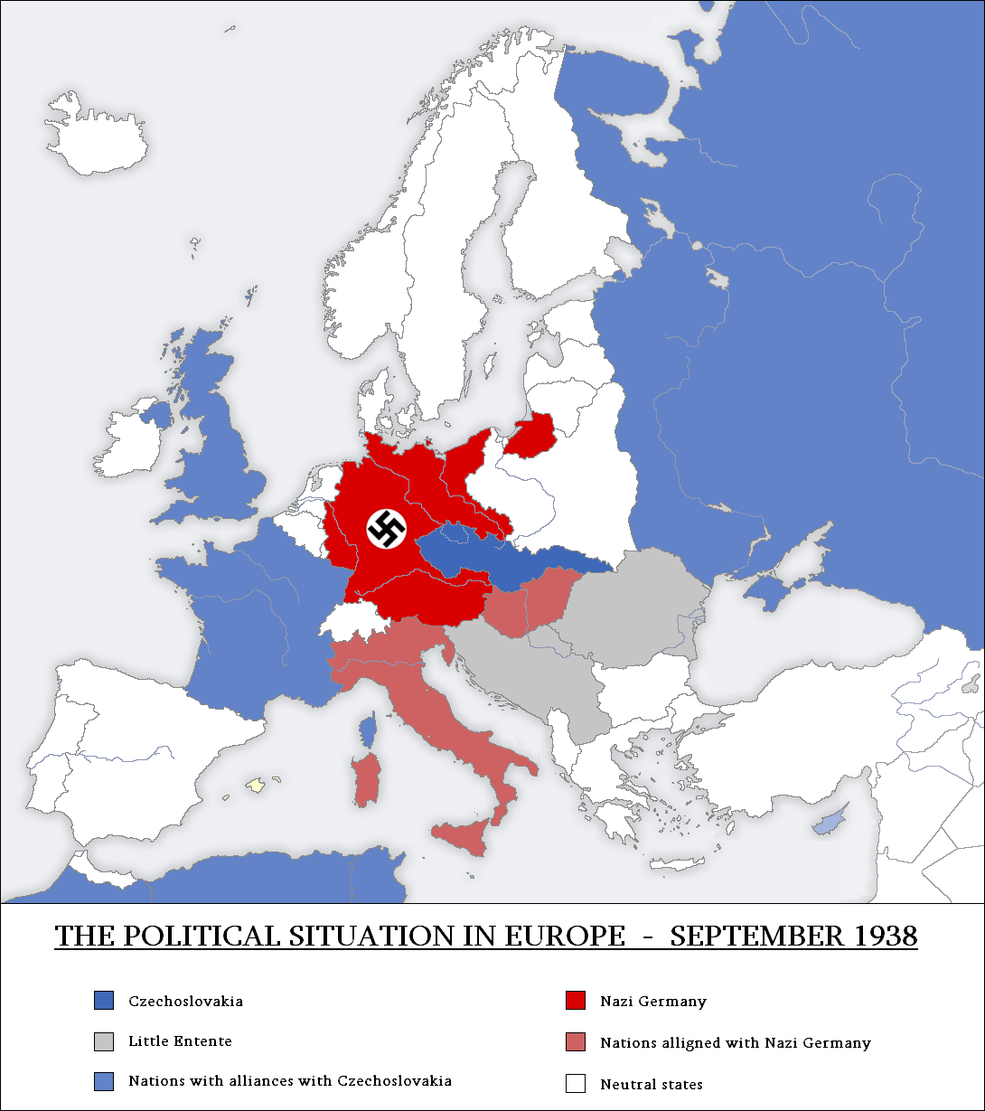 Политическая карта европы 1938