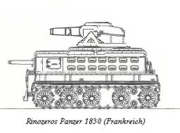 "Rinozeros" Panzer aus Frankreich 1830