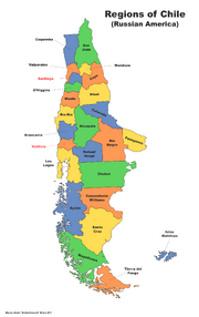 Map of Chile (Russian America)
