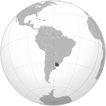 Localización de Uruguay