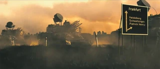 Советские войска на подъезде к Франкфурту