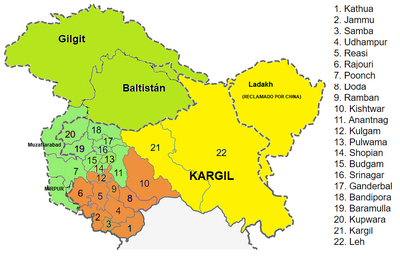 Jammu & Kashmir 1911 mapa