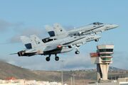 2 Spanish EF-18 Hornet during Operation Maghrebian Wind