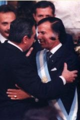 Alfonsín entrega el mando a Menem - 1989