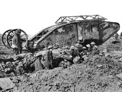 Battle of the Somme. British Mark I, Male-type.