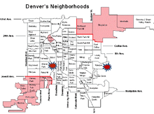 Denver mapa
