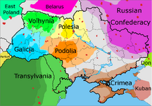 Location of Republic of Podolia