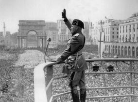 Benito Mussolini Roman Salute