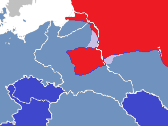 Положение фронтов на Варшавской дуге в начале января 1941 года.