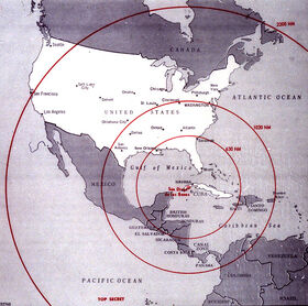 Cuban crisis map missile range