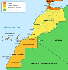Marruecos español mapa