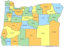 Location of Oregon