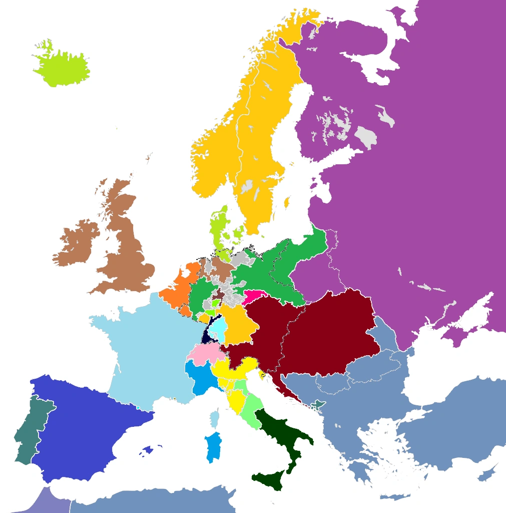 Контурная карта европы для маппинга. Границы европы. Карта европы в цвете. Карта 1914 года европа черно белая. Политическая карта европы цветная.