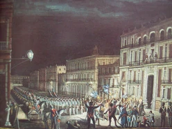 Proclamación de Iturbide en la noche del 18 de mayo de 1822.