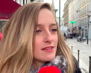 Gallish woman giving an interview