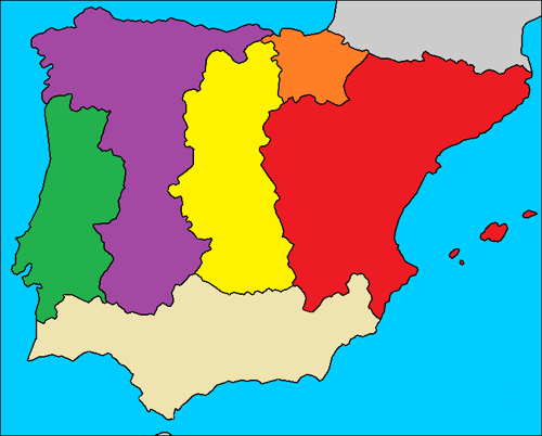 Mapa Iberia - 1692