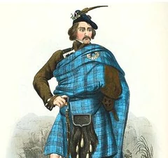 Zeichnung, Charles IX. in schottischer Tracht 1859 (1848-1880 König von Schottland)