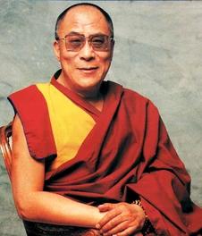 Tenzin Gyatso. The 14th and current Dalai Lama.