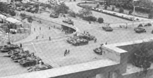 Tanks in Nanjing guarding the site of ongoing negotiations between rebels and the government (c. 1995).