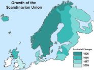 changing borders of the Scandinavian Union.