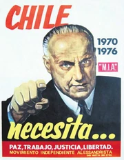 Afiche de campaña de Jorge Alessandri.