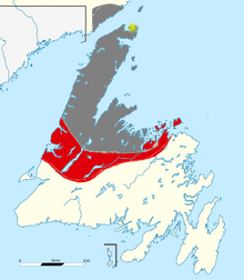 Canada Newfoundland location map 1020
