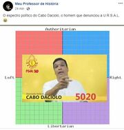 Um dos memes sobre a posição de Daciolo