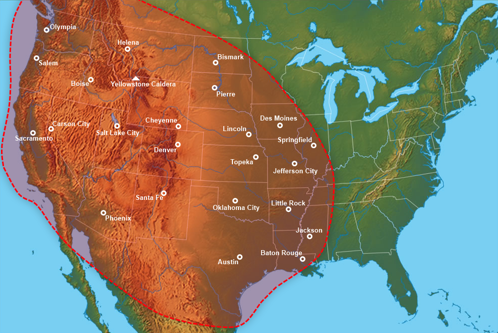 Map Of Destruction If Yellowstone Erupts Yellowstone Eruption (Yellowstone: 1936) | Alternative History | Fandom