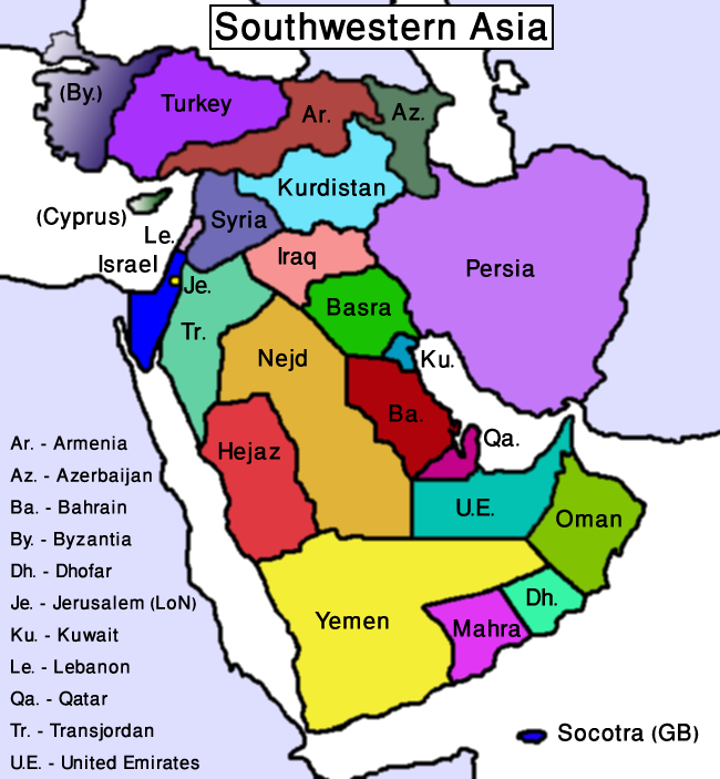 Southwest Asia Political Map Southwestern Asia (Vegetarian World) | Alternative History | Fandom