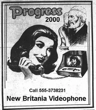 Werbeplakat für Video-Telephonie 2000