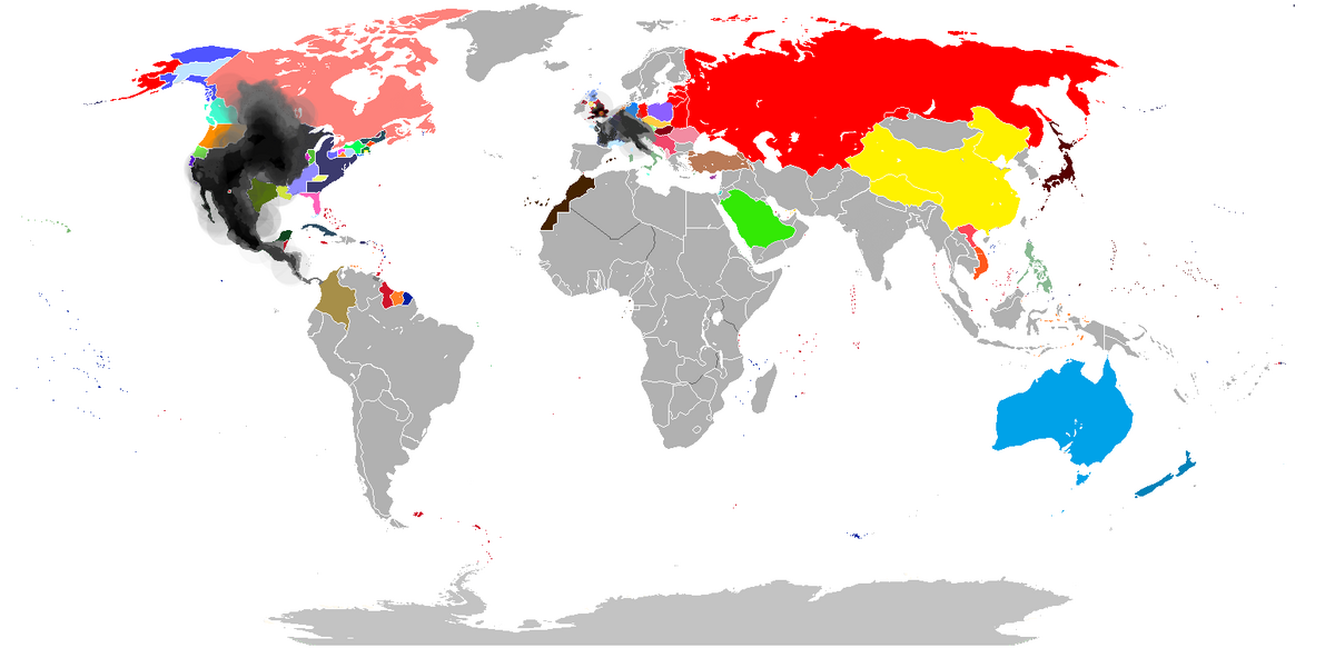 Мир без Америки карта. Американская колониальная Империя. Российская колониальная Империя альтернативная история.