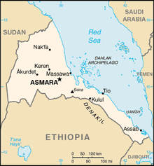 Location of State Of Eritrea