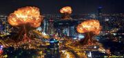 Tel Aviv sendo atingida as 3-15h